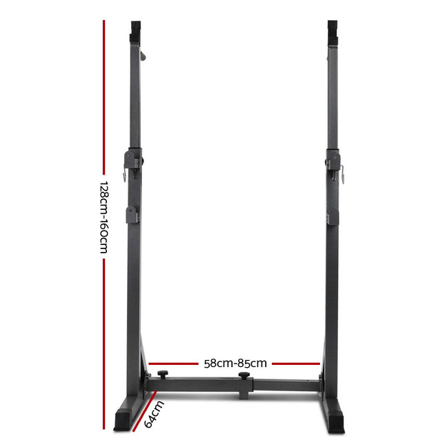 Everfit Weight Bench Adjustable Squat Rack Home Gym Equipment 300kg.