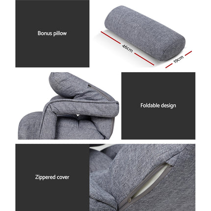 Artiss Floor Chair Lounge Sofa Swivel Grey.