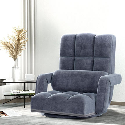 Artiss Floor Chair Lounge Sofa Swivel Charcoal.