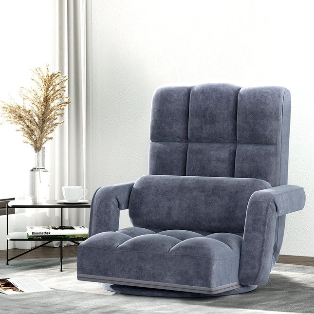 Artiss Floor Chair Lounge Sofa Swivel Charcoal.