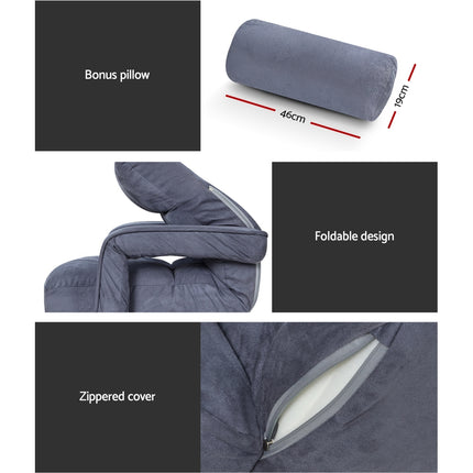 Artiss Floor Chair Lounge Sofa Swivel Charcoal.