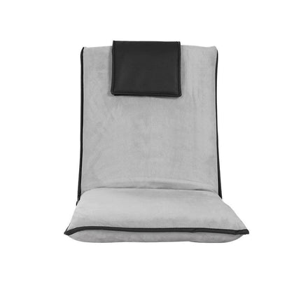 Artiss 4X Floor Lounge Sofa Bed Floor Cushion Velvet Grey.