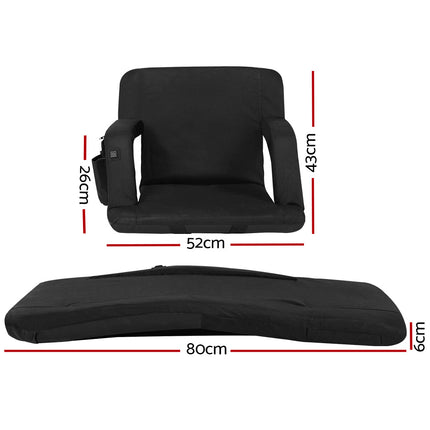 Artiss Lounge Sofa Bed With Armrest Heated Floor Recliner Futon Couch Folding Chair Cushion.