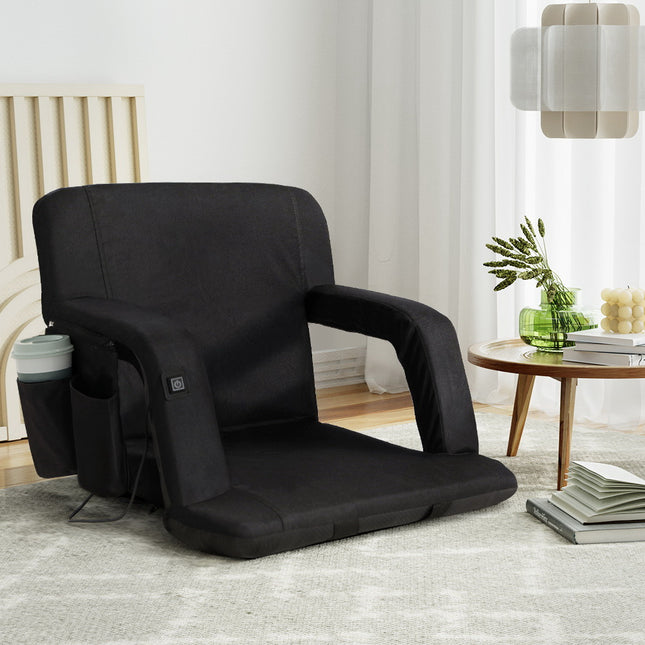Artiss Lounge Sofa Bed With Armrest Heated Floor Recliner Futon Couch Folding Chair Cushion.