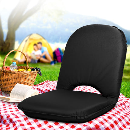 Artiss Floor Lounge Sofa Camping Chair Black.