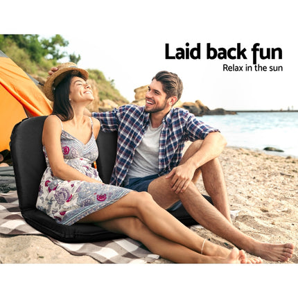 Artiss Floor Lounge Sofa Camping Chair Black.