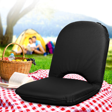 Artiss Floor Lounge Sofa Camping Chair Black.