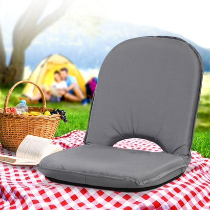 Artiss Floor Lounge Sofa Camping Chair Grey.