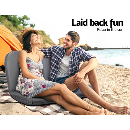 Artiss Floor Lounge Sofa Camping Chair Grey.