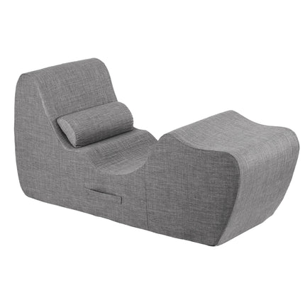 Artiss Chaise Lounge Chair Ergonomic S-Curve Floor Lounger Boneless Lounge Chairs Grey.