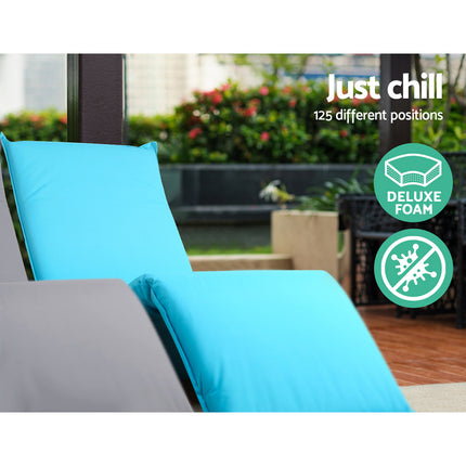 Artiss Floor Lounge Sofa Camping Chair Blue.