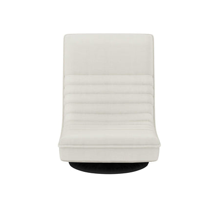Artiss 2XFloor Chair Lounge Sofa Swivel Foldable Linen White.