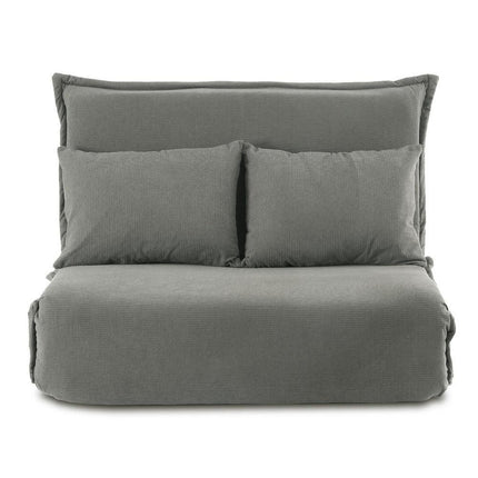 Artiss Floor Lounge Sofa Bed Foldable 2 Seater Grey.