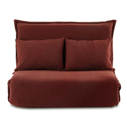 Artiss Floor Lounge Sofa Bed Foldable 2 Seater Orange.