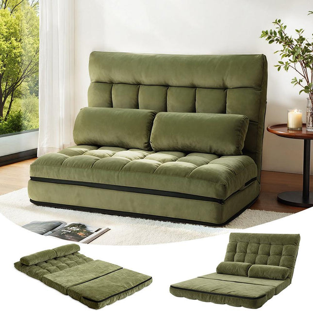 ArtissLounge Sofa Bed 2 seater Green Fabric.