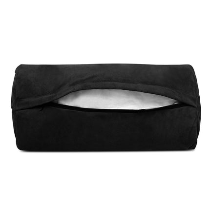 Artiss Floor Lounge Sofa Bed 2-seater Charcoal Suede.