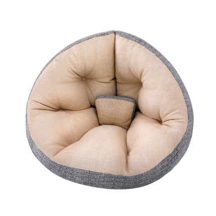 Artiss Floor Lounge Sofa Bed Chair Foldable Washable Beige.