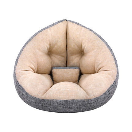 Artiss Floor Lounge Sofa Bed Chair Foldable Washable Beige.