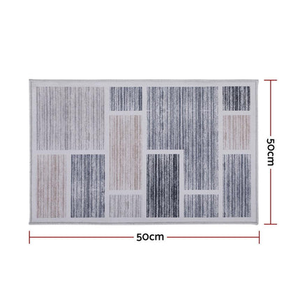 Artiss Floor Rug 50X80cm Doormat Soft Velvet Non-Slip Bath Mat Small Modern.