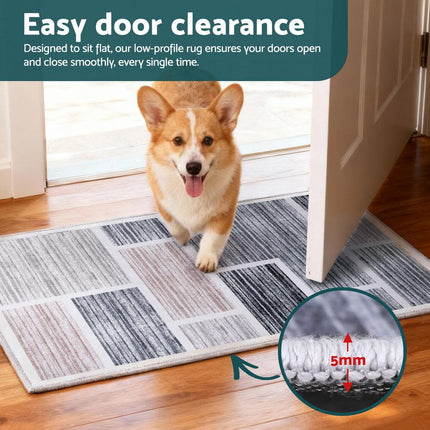 Artiss Floor Rug 50X80cm Doormat Soft Velvet Non-Slip Bath Mat Small Modern.