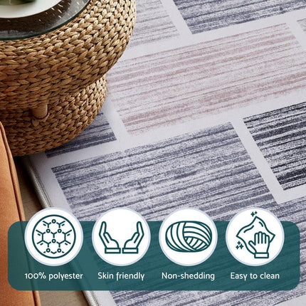Artiss Floor Rug 50X80cm Doormat Soft Velvet Non-Slip Bath Mat Small Modern.