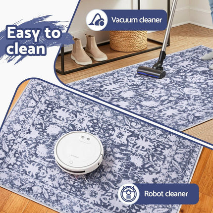 Artiss Floor Rug 50X80cm Doormat Soft Velvet Non-Slip Bath Mat Small Rug Modern.