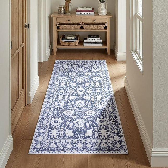 Artiss Hallway Runner Rug 80x180cm Soft Velvet Washable Modern Kitchen Mat.