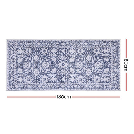 Artiss Hallway Runner Rug 80x180cm Soft Velvet Washable Modern Kitchen Mat.