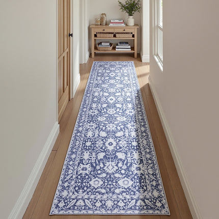 Artiss Hallway Runner Rug 80X300cm Soft Velvet Washable Modern Kitchen Mat.