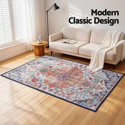 Artiss Floor Rug 120X170cm Large Washable Geometric Area Rug Modern Carpet Mat.
