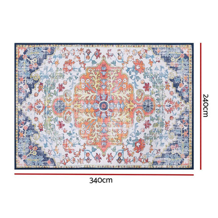 Artiss Floor Rug 240X340cm Large Washable Geometric Area Rug Modern Carpet Mat.