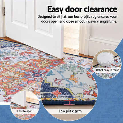 Artiss Floor Rug 240X340cm Large Washable Geometric Area Rug Modern Carpet Mat.