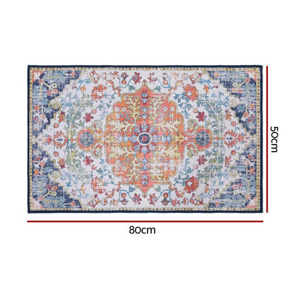 Artiss Floor Rug 50X80 Doormat Carpet Short Pile Non-Slip Entryway Mat Bohemian.