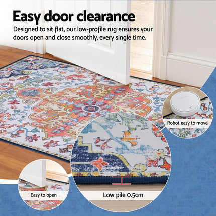 Artiss Floor Rug 50X80 Doormat Carpet Short Pile Non-Slip Entryway Mat Bohemian.
