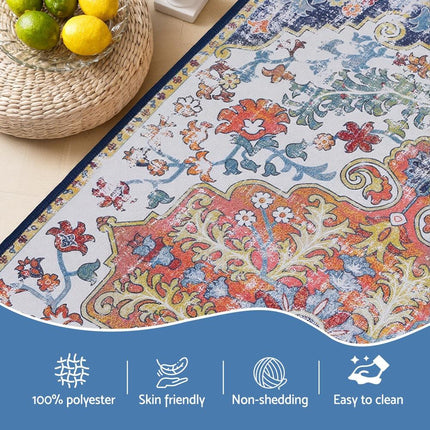 Artiss Floor Rug 50X80 Doormat Carpet Short Pile Non-Slip Entryway Mat Bohemian.
