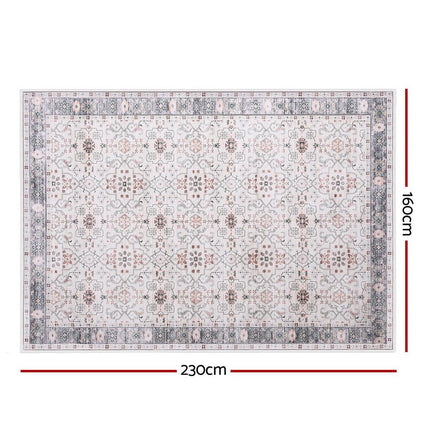 Artiss Washable Floor Rug 160X230cm Large Area Rug Modern Living Room Carpet.