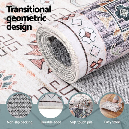 Artiss Washable Floor Rug 240X340cm Large Area Rug Modern Living Room Carpet.