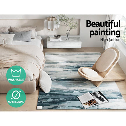 Artiss Rug 160x230cm Area Rug Washable Mat Large Carpet Soft Short Pile Poca.