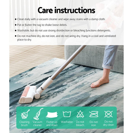 Artiss Rug 200x290cm Area Rug Washable Mat Large Carpet Soft Short Pile Poca.