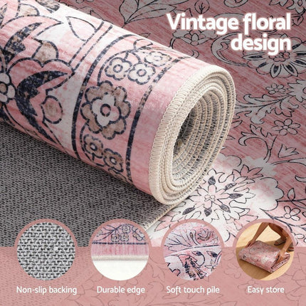 Artiss Floor Rug 200X290cm Large Washable Area Rug Vintage Living Room Carpet.