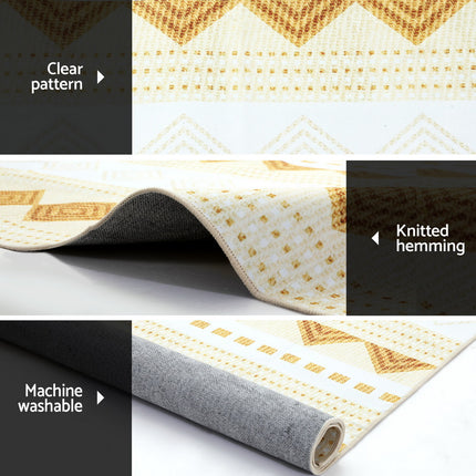 Artiss Rug 160x230cm Area Rug Washable Mat Large Carpet Soft Short Pile Ella.