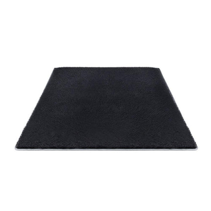 Artiss Floor Rug 140x200cm Plush Area Shaggy Rug Living Room Bedroom Carpet Black.