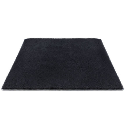 Artiss Floor Rug 160x230cm Plush Area Shaggy Rug Living Room Bedroom Carpet Black.