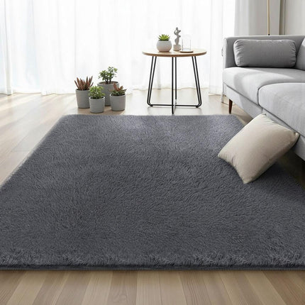 Artiss Floor Rug 160x230cm Plush Area Shaggy Rug Living Room Bedroom Carpet Grey.