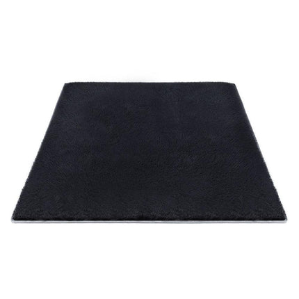 Artiss Floor Rug 200x290cm Plush Area Shaggy Rug Living Room Bedroom Carpet Black.