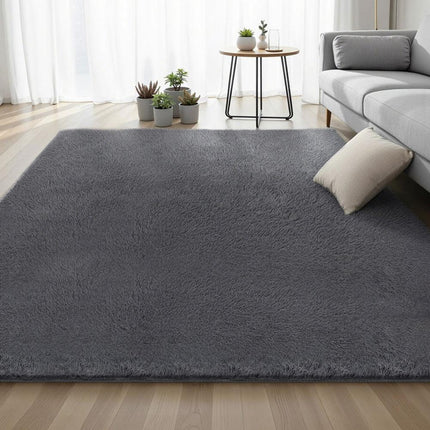 Artiss Floor Rug 200x290cm Plush Area Shaggy Rug Living Room Bedroom Carpet Grey.