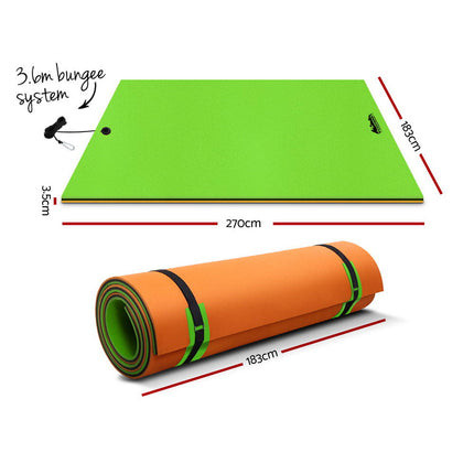 Weisshorn Floating Water Mat 2.7x1.8m Foam Pad Swimming Pool Island Platform.