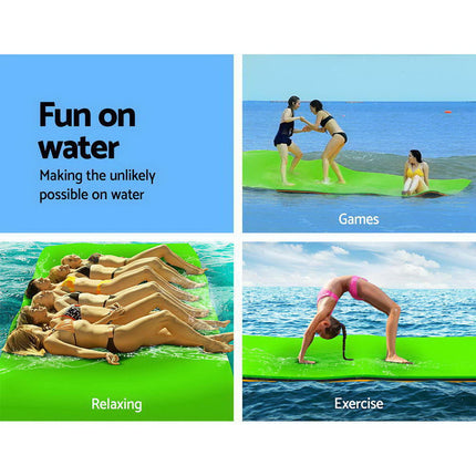 Weisshorn Floating Water Mat 2.7x1.8m Foam Pad Swimming Pool Island Platform.