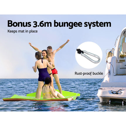 Weisshorn Floating Water Mat 2.7x1.8m Foam Pad Swimming Pool Island Platform.