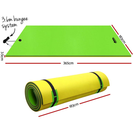 Weisshorn Floating Water Mat 3.5x1.8m Foam Pad Swimming Pool Island Platform.
